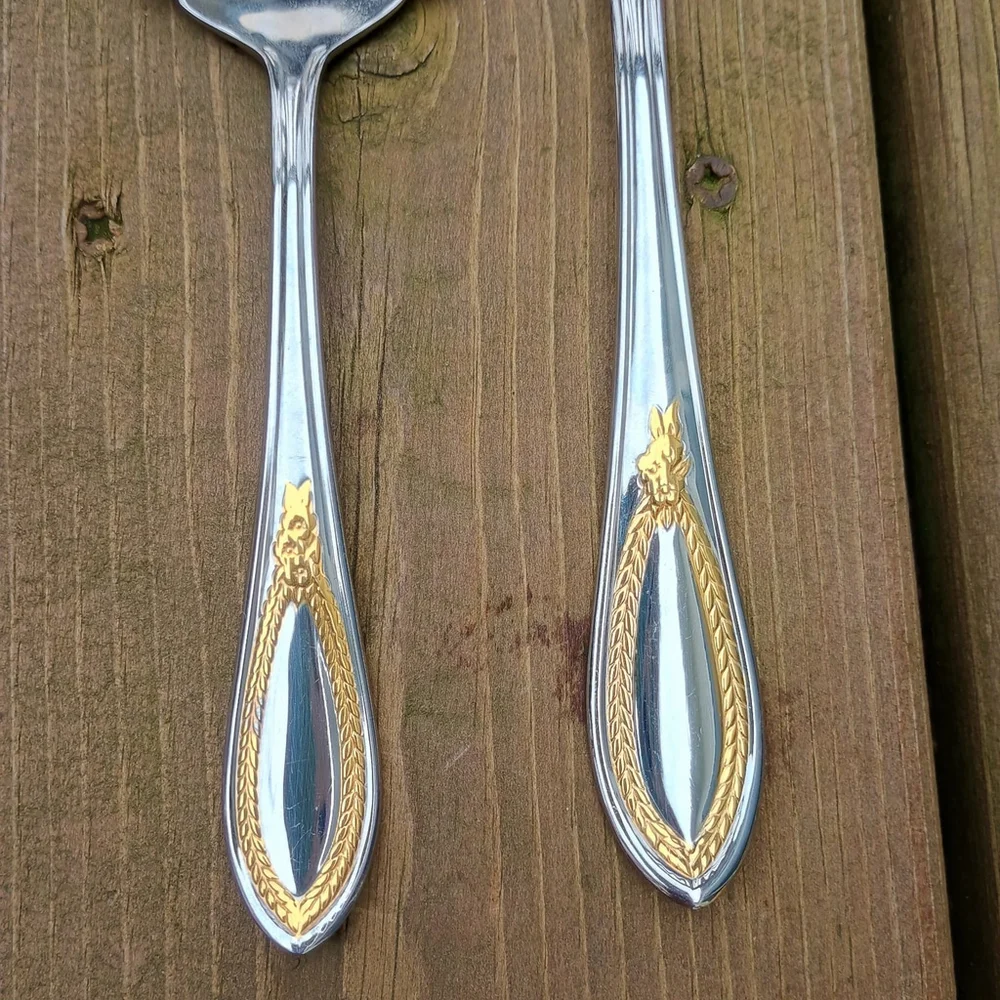 Mayfair Gold By Yamazaki 2 Piece Serving Set Meat Fork Ladle